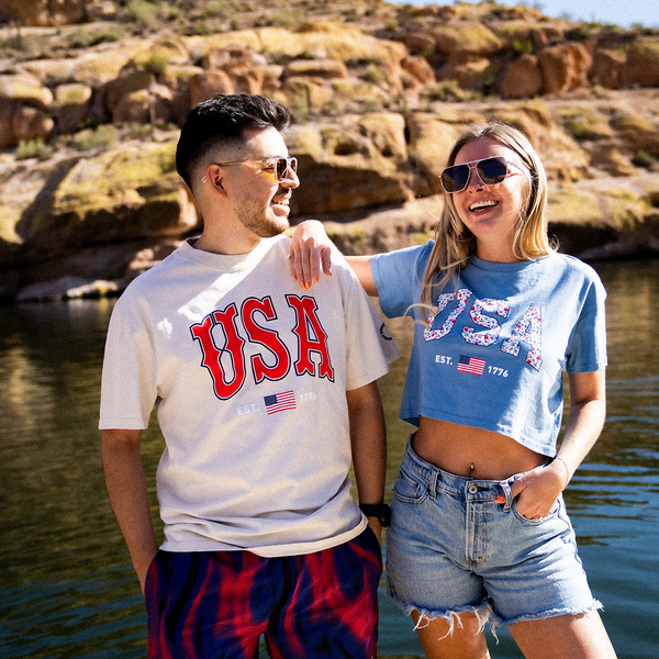 FLORAL USA WOMEN’S CROP TEE - Official TPUSA Merch
