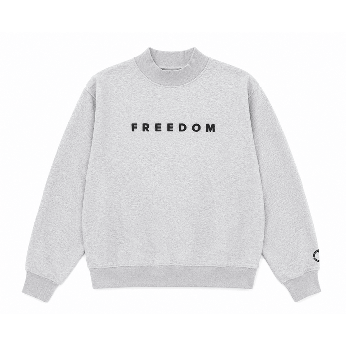 FREEDOM OVERSIZED WOMEN'S MOCK NECK – PUFF PRINT