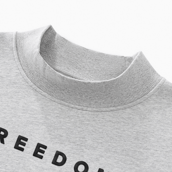 FREEDOM OVERSIZED MOCK NECK – PUFF PRINT - Official TPUSA Merch