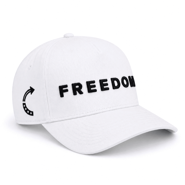 FREEDOM TRUCKER HAT | White/Blk - Official TPUSA Merch