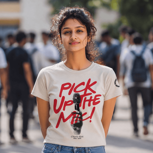 PICK UP THE MIC TEE - Official TPUSA Merch