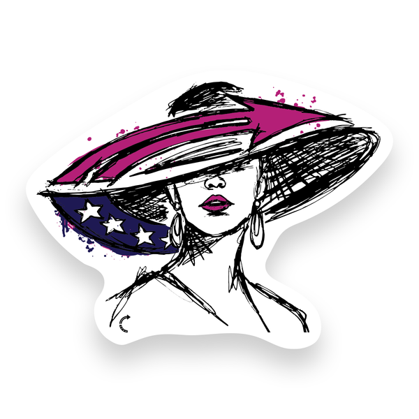 PATRIOTIC WOMAN STICKER