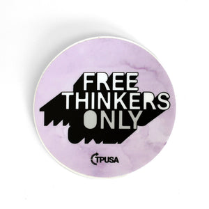 Free Thinkers Only Sticker - Official TPUSA Merch