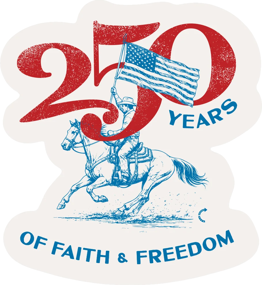 250 YEARS OF FAITH & FREEDOM STICKER