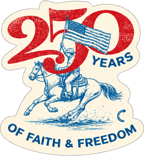 250 YEARS OF FAITH & FREEDOM STICKER