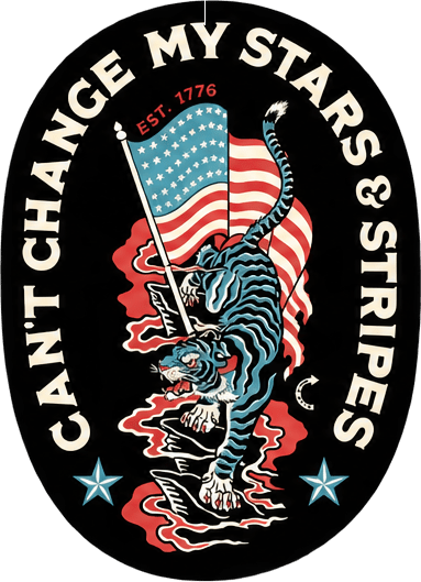 CAN’T CHANGE MY STARS & STRIPES STICKER