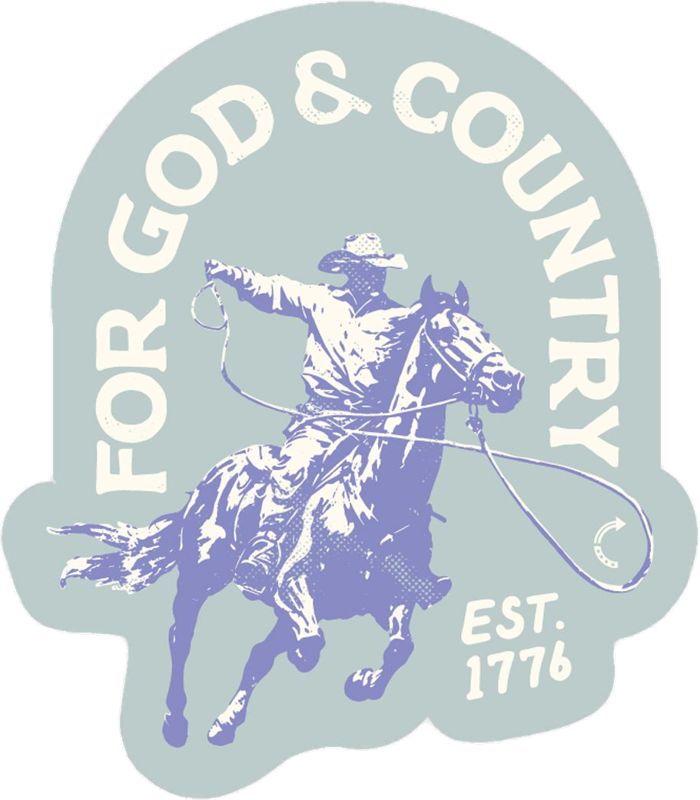 FOR GOD & COUNTRY STICKER