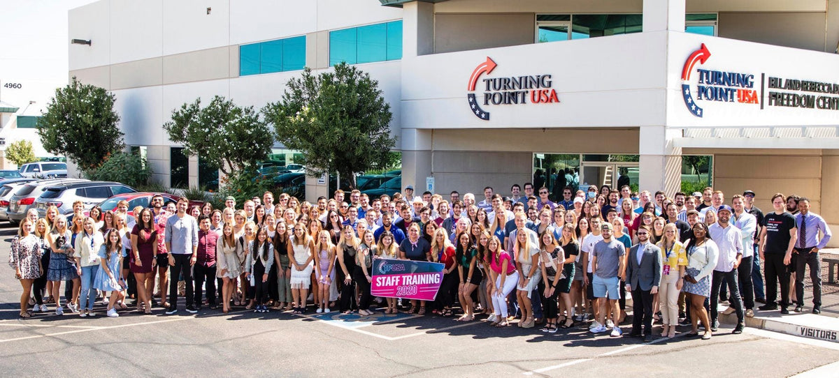 Turning Point USA supporters gathered at an event