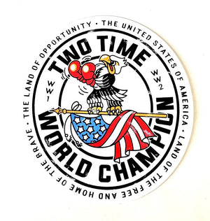 2X WORLD CHAMP STICKER - Official TPUSA Merch