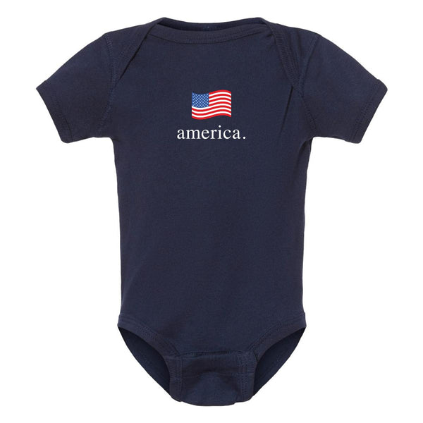 AMERICA EMBROIDERED FLAG BABY BODYSUIT - Official TPUSA Merch