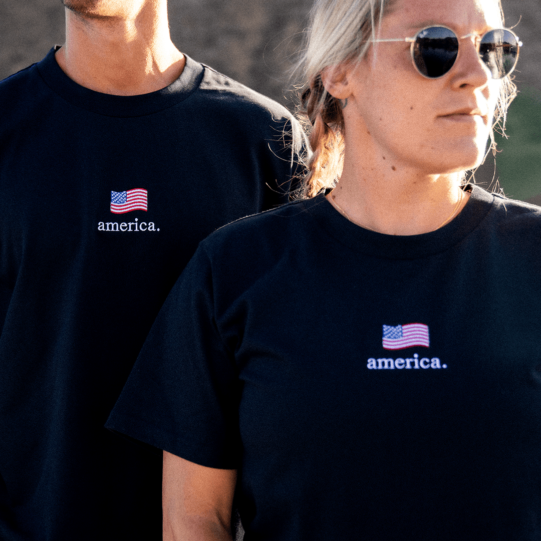 AMERICA EMBROIDERED WOMEN’S TEE - Official TPUSA Merch