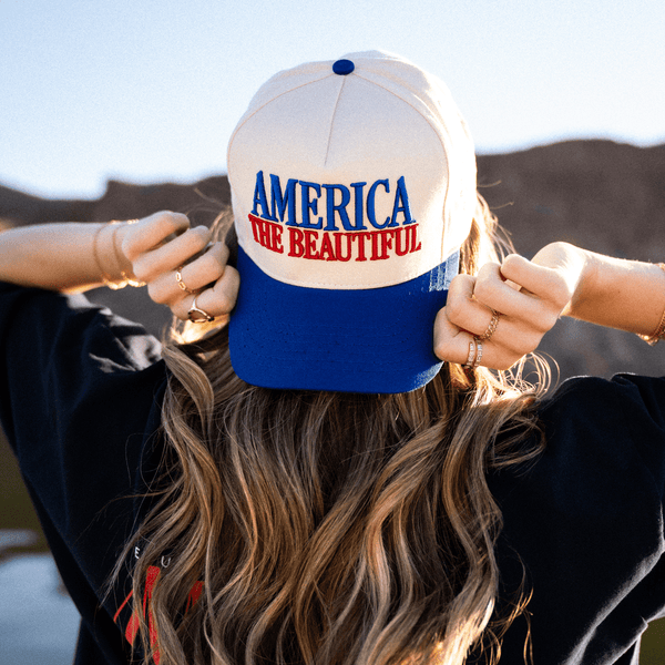 AMERICA THE BEAUTIFUL TRUCKER HAT | NAT/BLUE/RED - Official TPUSA Merch