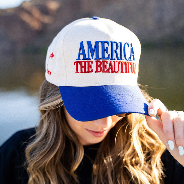 AMERICA THE BEAUTIFUL TRUCKER HAT | NAT/BLUE/RED - Official TPUSA Merch