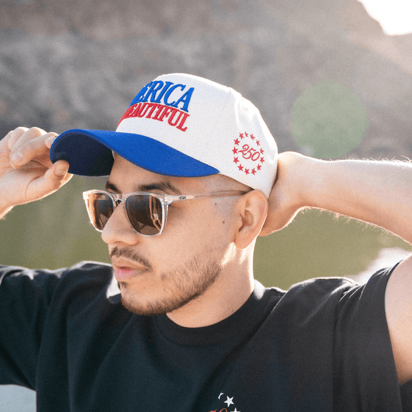 AMERICA THE BEAUTIFUL TRUCKER HAT | NAT/BLUE/RED - Official TPUSA Merch