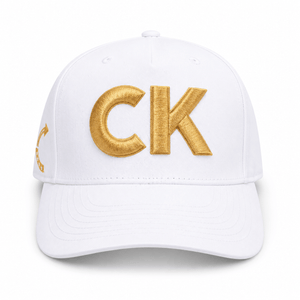 CK GOLD PUFF EMBROIDERED HAT | White/Gold - Official TPUSA Merch