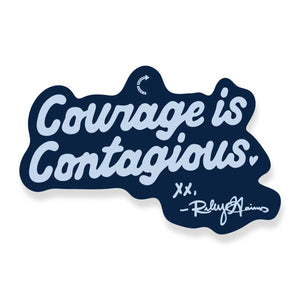 COURAGE IS CONTAGIOUS STICKER - Official TPUSA Merch