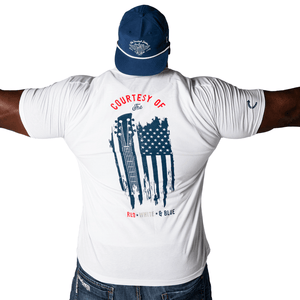 Courtesy Of The Red, White & Blue T-Shirt - Official TPUSA Merch