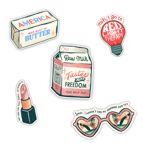 Crunchy Girl Aesthetic Sticker Pack - Official TPUSA Merch