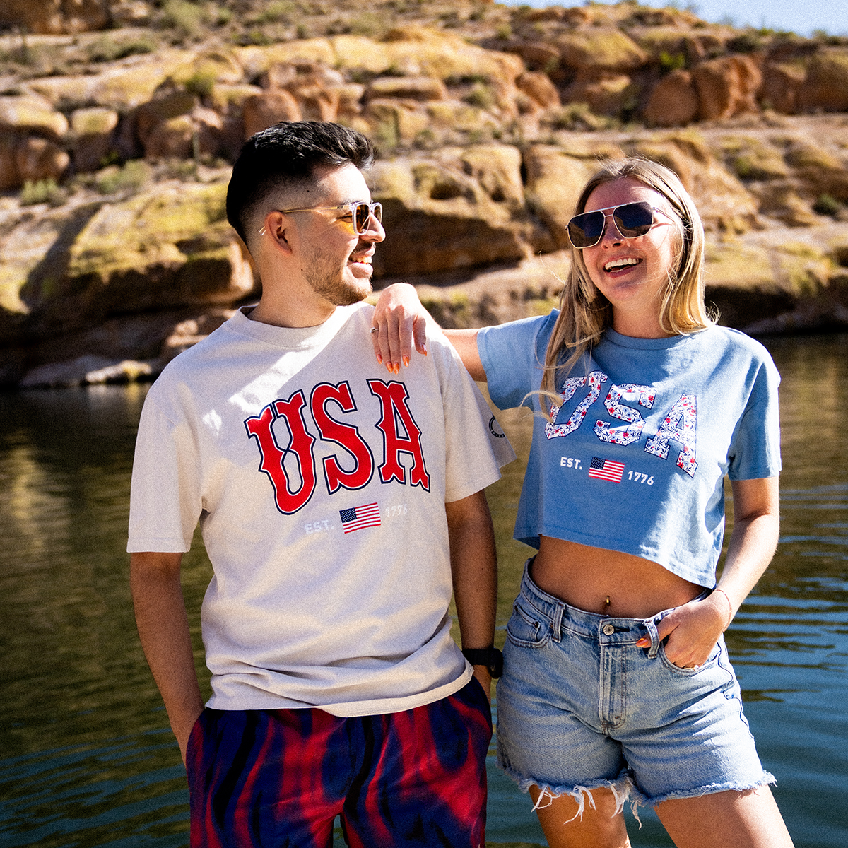 FLORAL USA WOMEN’S CROP TEE - Official TPUSA Merch