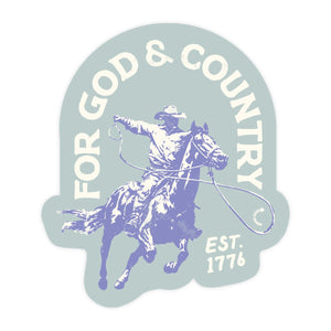 FOR GOD & COUNTRY STICKER - Official TPUSA Merch