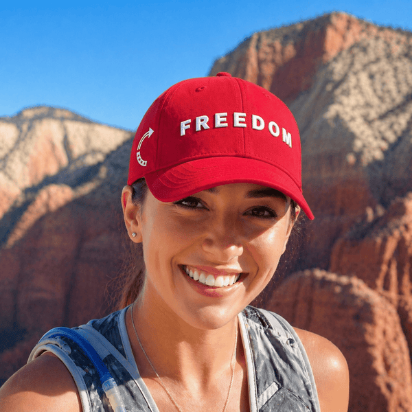 FREEDOM DAD HAT | Red/Wht - Official TPUSA Merch