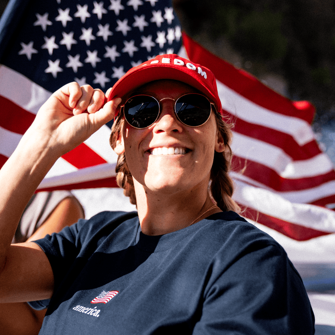 FREEDOM DAD HAT | Red/Wht - Official TPUSA Merch