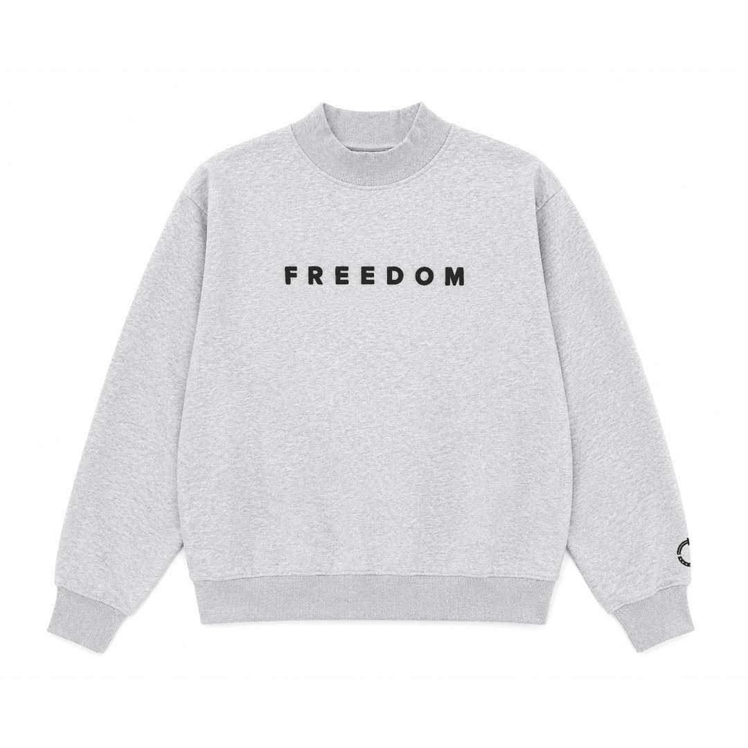 FREEDOM OVERSIZED MOCK NECK – PUFF PRINT - Official TPUSA Merch