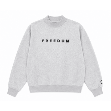 FREEDOM OVERSIZED WOMEN'S MOCK NECK – PUFF PRINT