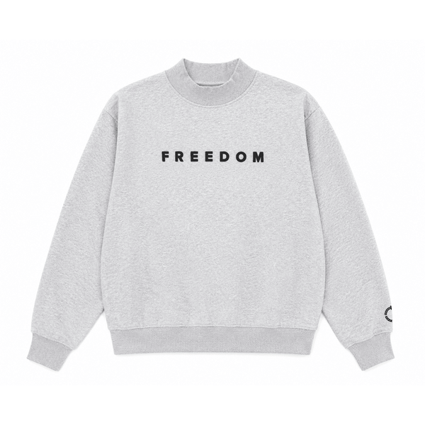 FREEDOM OVERSIZED MOCK NECK – PUFF PRINT - Official TPUSA Merch