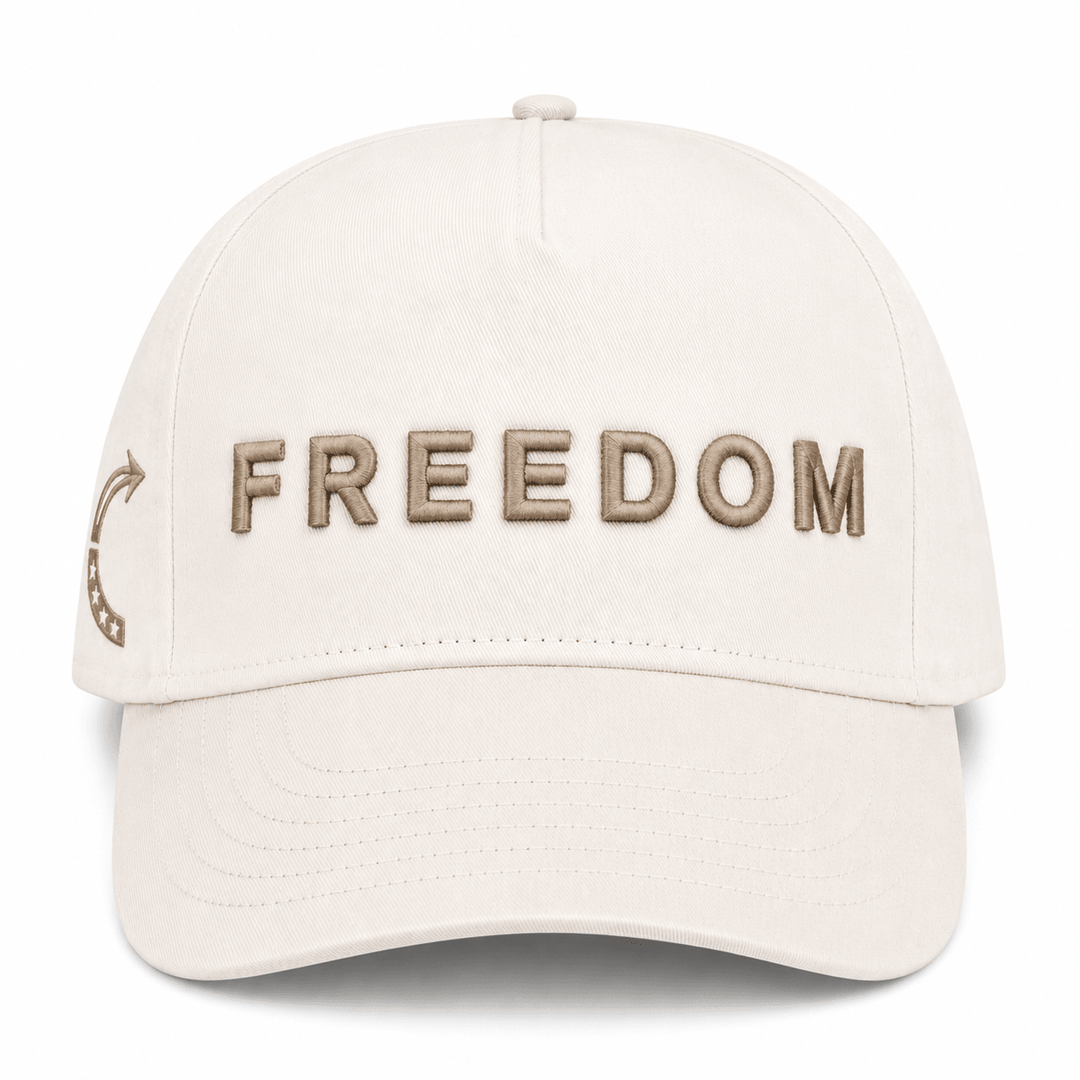 FREEDOM TRUCKER HAT | Beige/Tan - Official TPUSA Merch