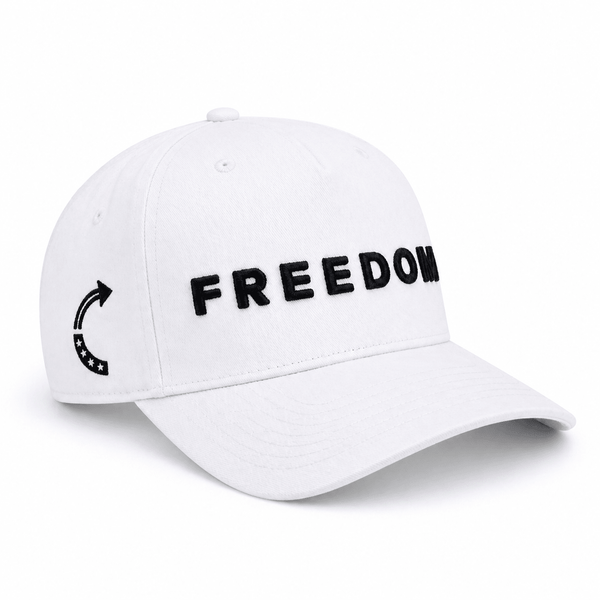 FREEDOM TRUCKER HAT | White/Blk - Official TPUSA Merch