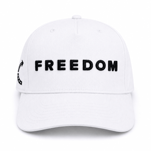FREEDOM TRUCKER HAT | White/Blk - Official TPUSA Merch