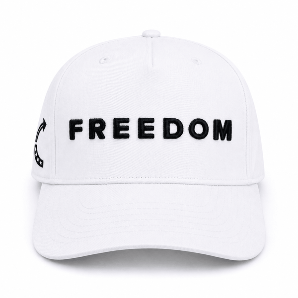 FREEDOM TRUCKER HAT | White/Blk - Official TPUSA Merch