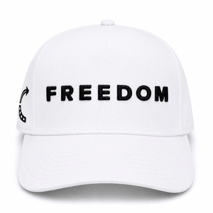 FREEDOM TRUCKER HAT | White/Blk - Official TPUSA Merch