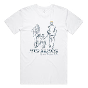 NEVER SURRENDER FAMILY TRIBUTE TEE - Official TPUSA Merch