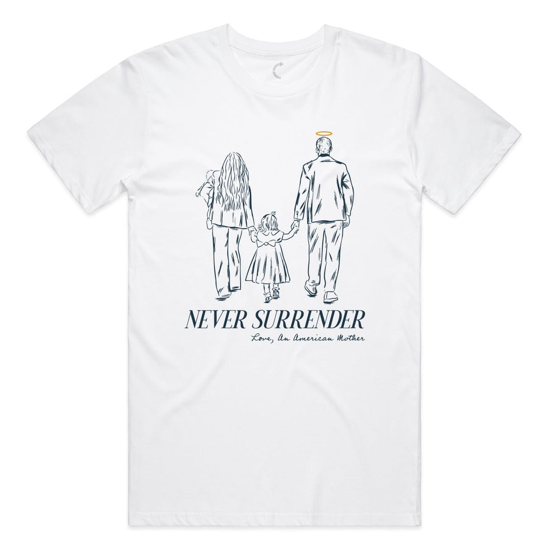 NEVER SURRENDER FAMILY TRIBUTE TEE - Official TPUSA Merch