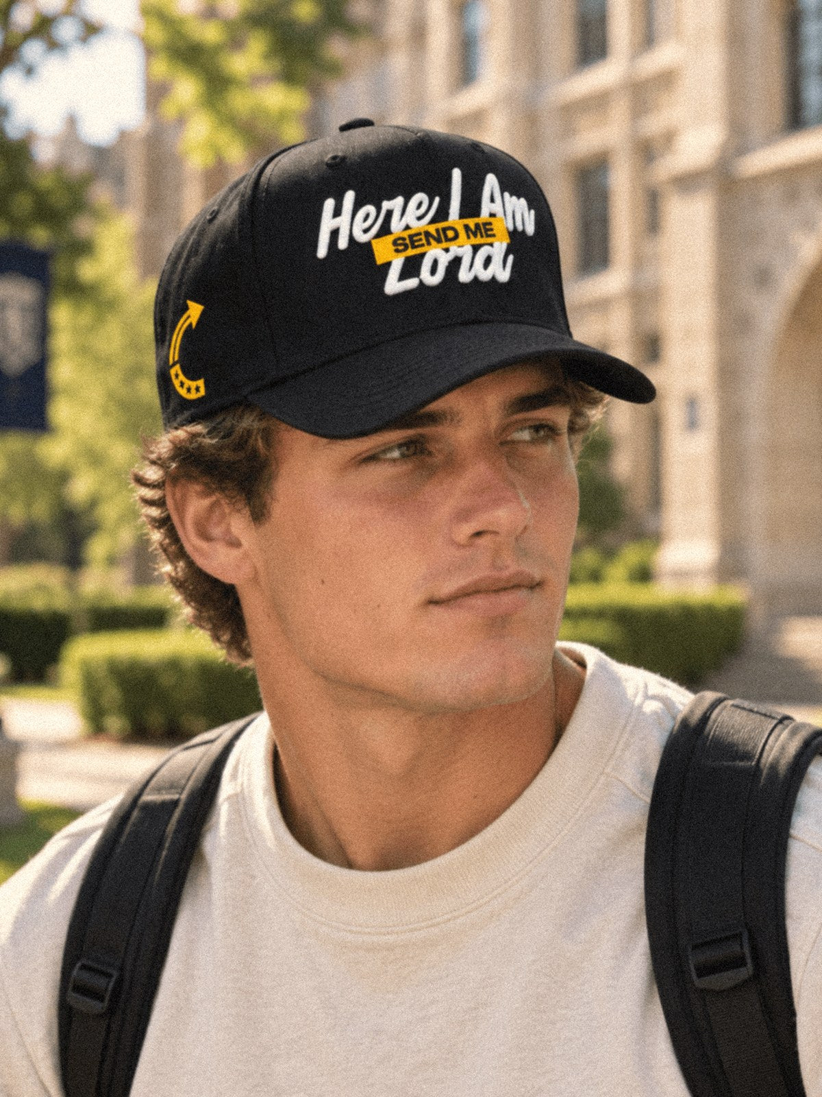 Here I Am Lord Send Me trucker hat