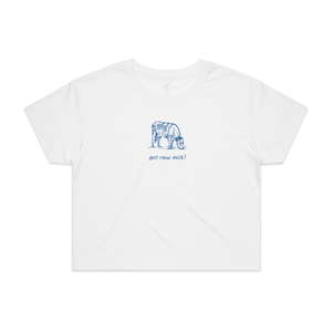 Raw Milk Crop Top T - Shirt - Official TPUSA Merch