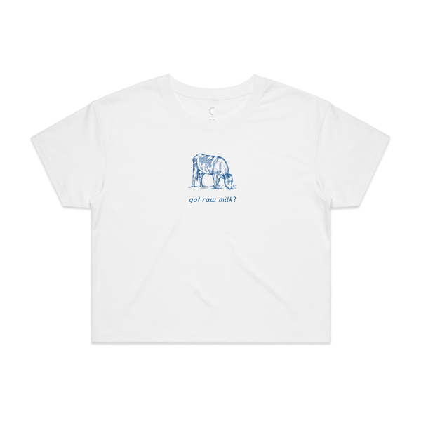 Raw Milk Crop Top T - Shirt - Official TPUSA Merch