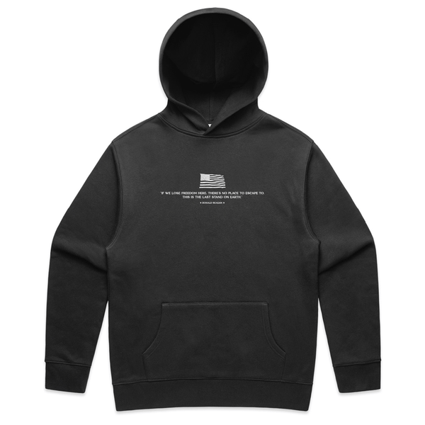 Ronald Reagan Pullover Hoodie | Faded Black - Official TPUSA Merch