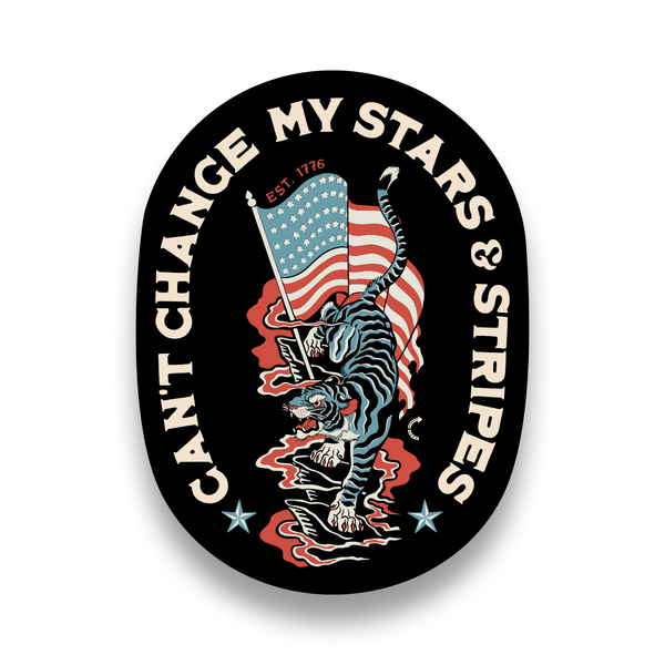 CAN’T CHANGE MY STARS & STRIPES STICKER