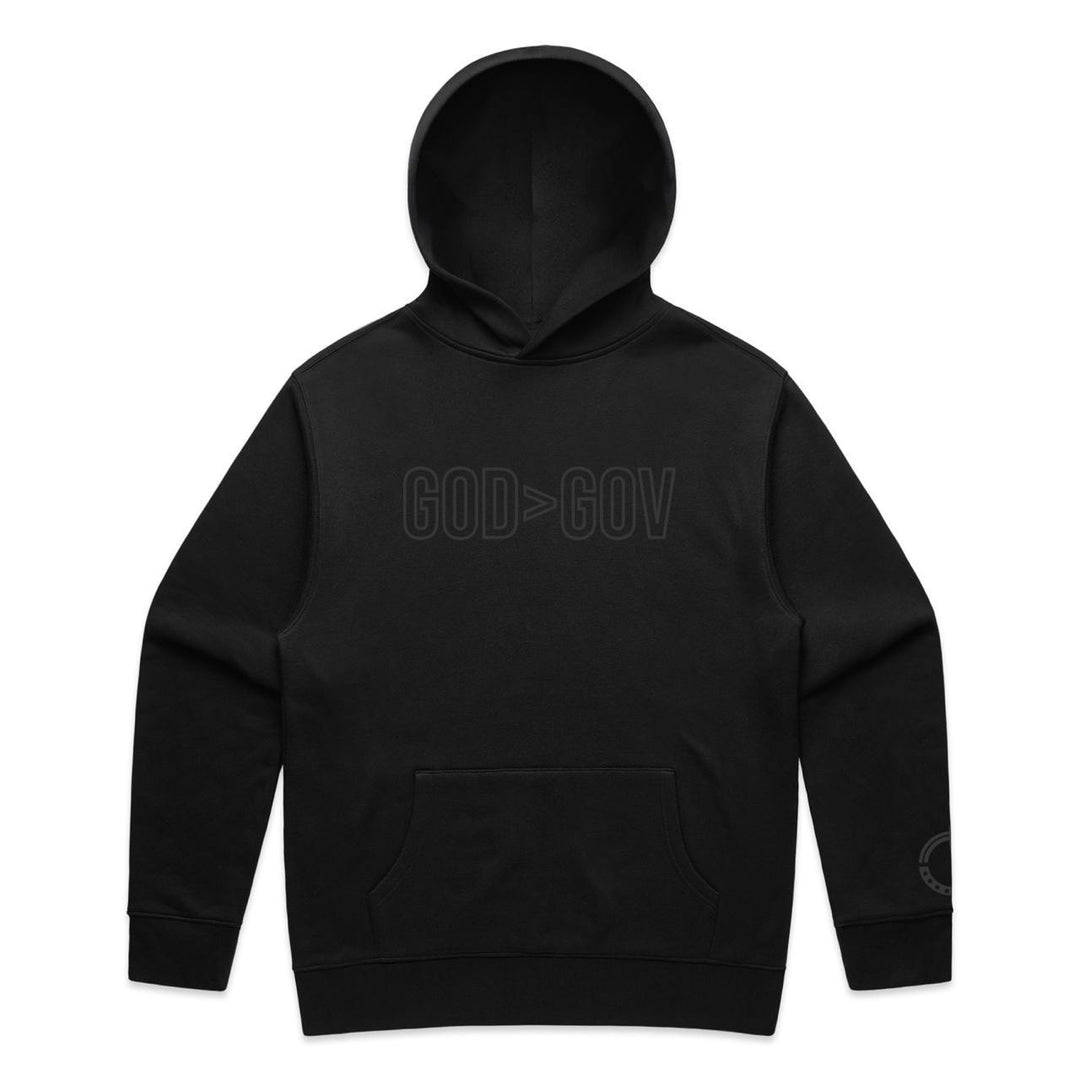 Tonal God > Gov Pullover Hoodie | Black - Official TPUSA Merch