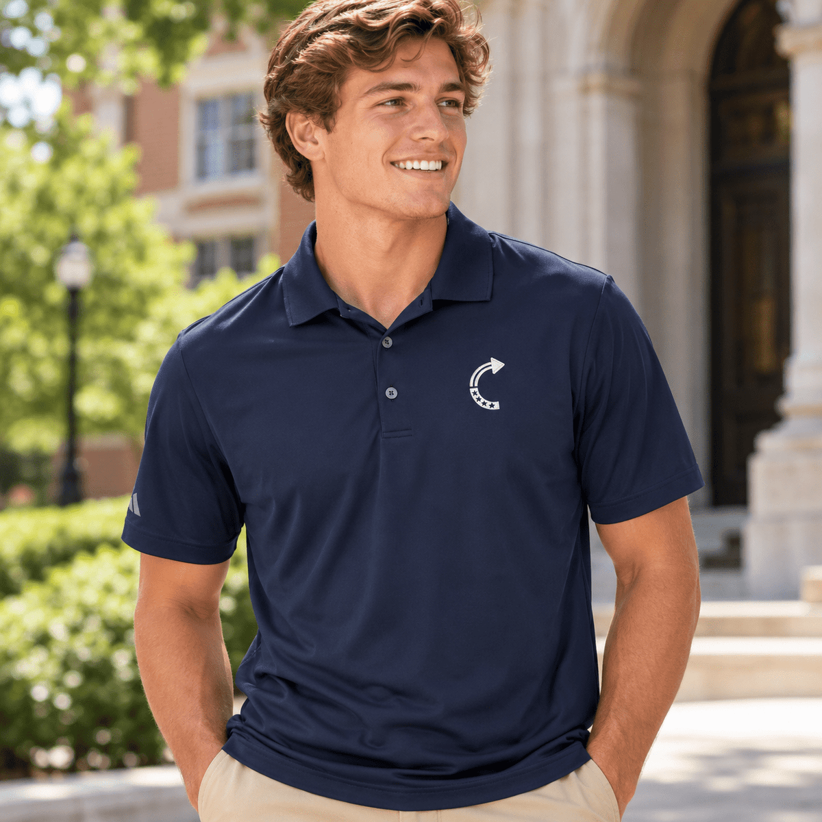 TPUSA LOGO POLO NAVY - Official TPUSA Merch