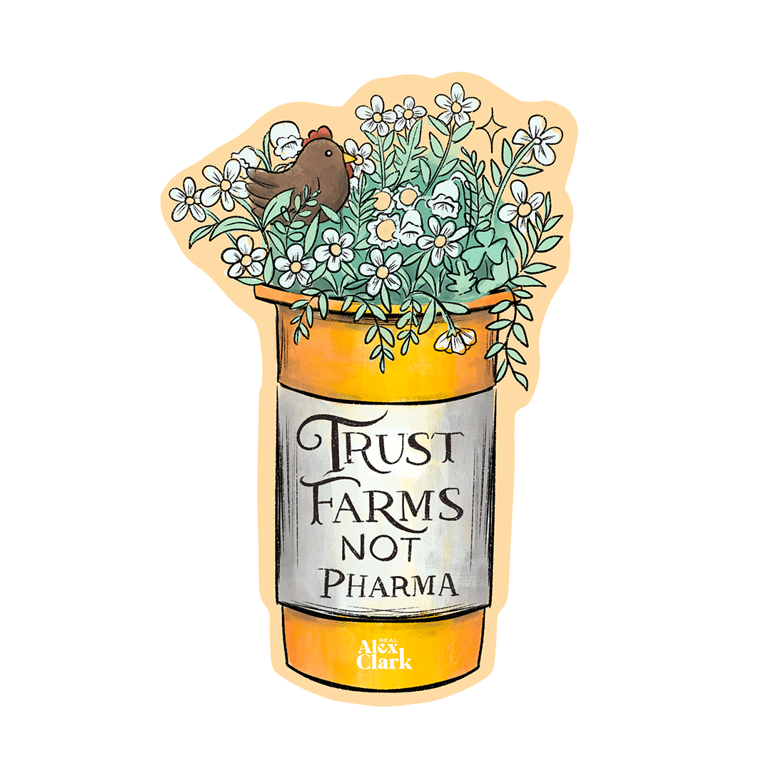 Trust Farms Not Pharma Sticker - Official TPUSA Merch