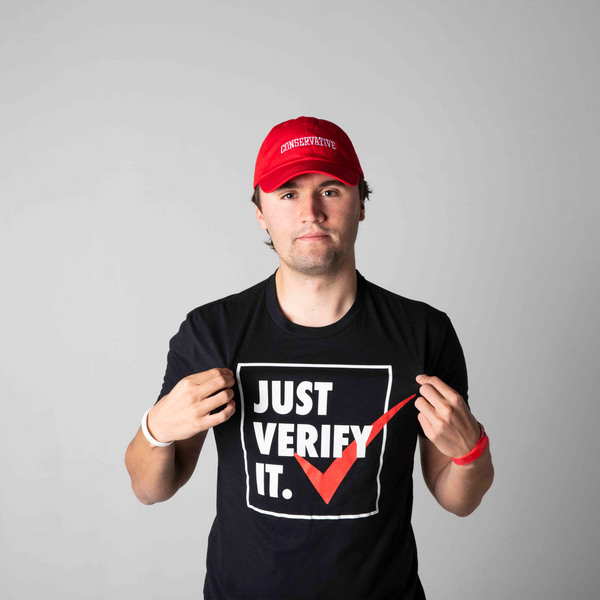 Just Verify It T-Shirt | Black