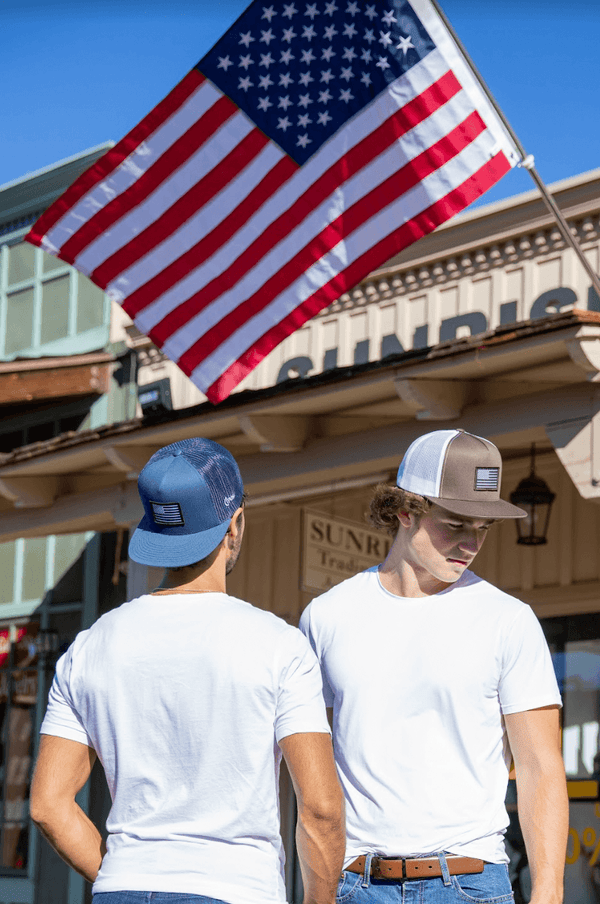 American Flag Trucker Hat | Navy - Official TPUSA Merch