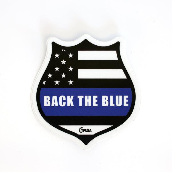 Back the Blue Badge Sticker - Official TPUSA Merch