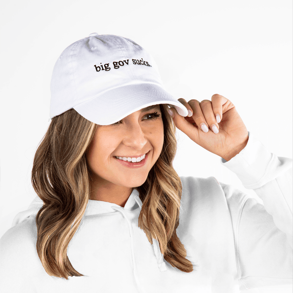 Big Gov Sucks Hat | White - Official TPUSA Merch
