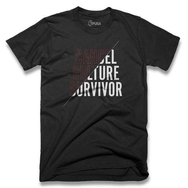 Cancel Culture Survivor T-Shirt | Black - Official TPUSA Merch