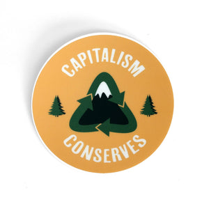 Capitalism Conserves Sticker - Official TPUSA Merch